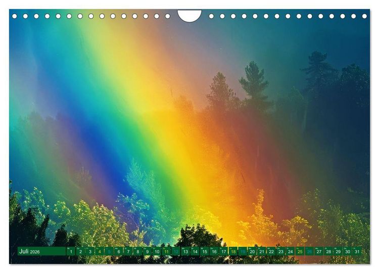 Produktbild: Himmlische Farbspiele - Regenbogen (Wandkalender 2026 DIN A4 quer), CALVENDO Monatskalender