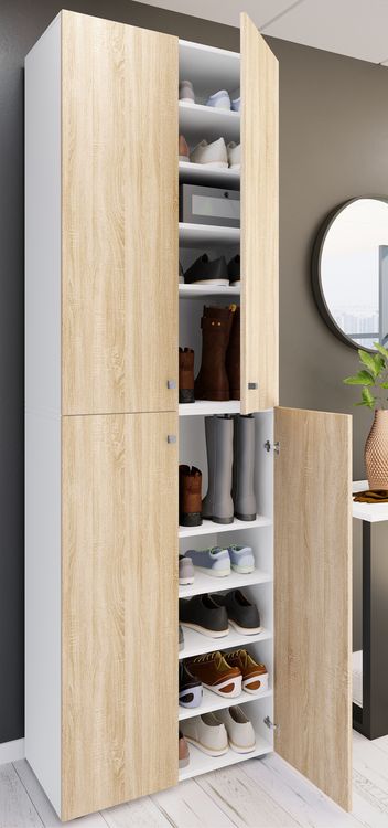 Produktbild: XL Holz Gro&szlig;er Schuhschrank Schuhkommode Lona 10
