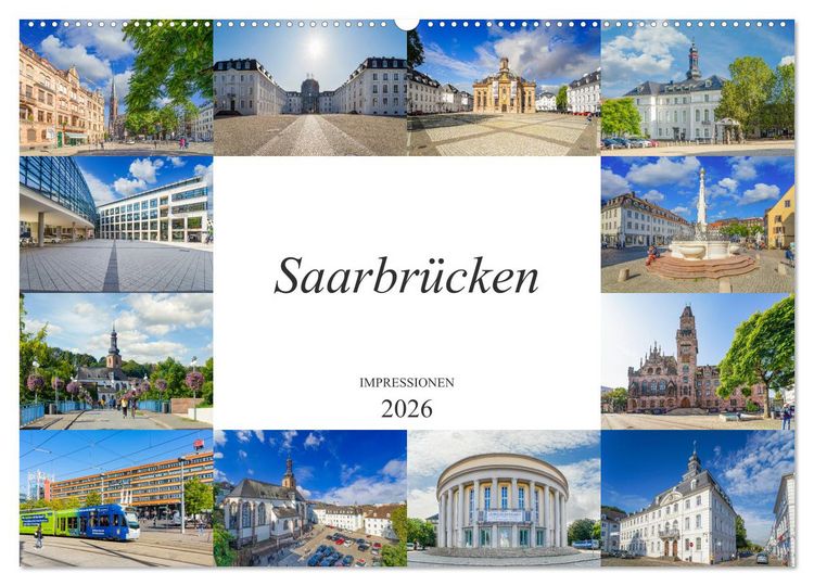 Produktbild: Saarbr&uuml;cken Impressionen (Wandkalender 2026 DIN A2 quer), CALVENDO Monatskalender