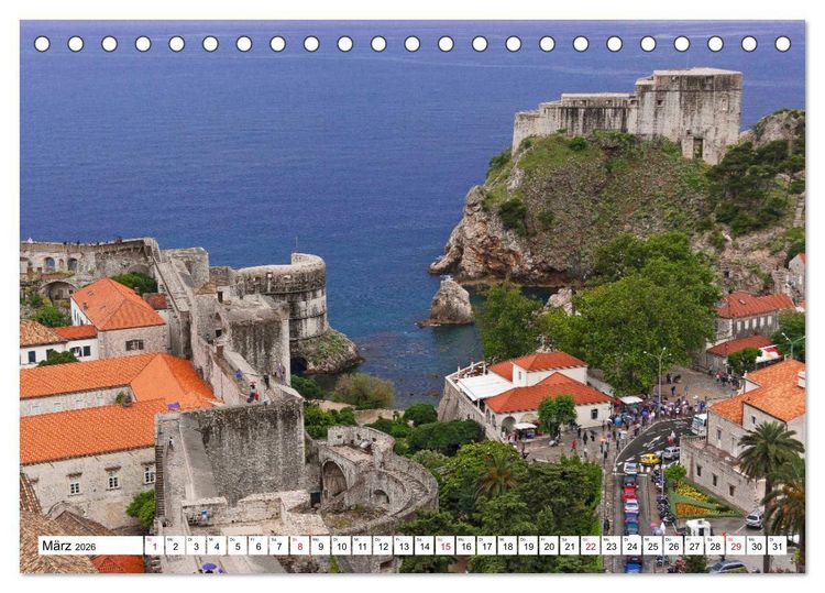 Produktbild: Adriaperle Dubrovnik (Tischkalender 2026 DIN A5 quer), CALVENDO Monatskalender