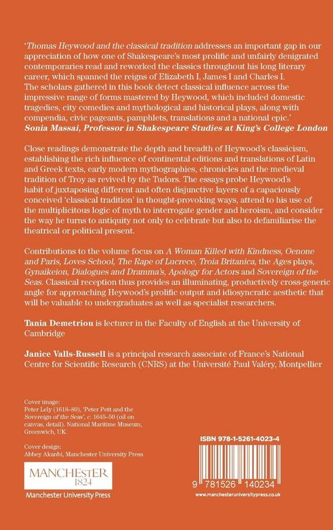 Produktbild: Thomas Heywood and the classical tradition