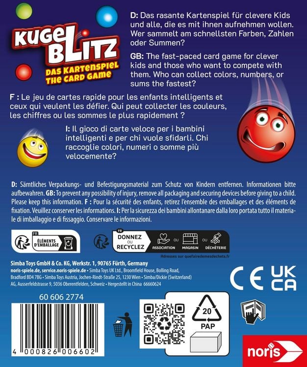 Produktbild: Kugelblitz Kartenspiel