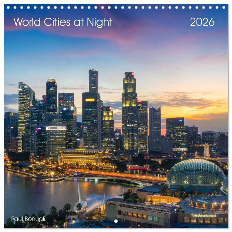 Produktbild: World Cities at Night (Wall Calendar 2026 12 &times; 12 Inch) CALVENDO 12 Month Wall Calendar