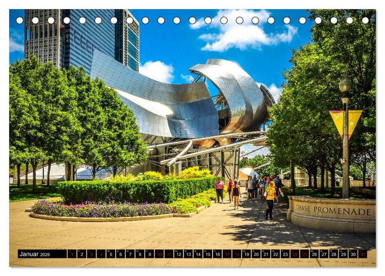 Produktbild: Chicago Impressionen (Tischkalender 2026 DIN A5 quer), CALVENDO Monatskalender