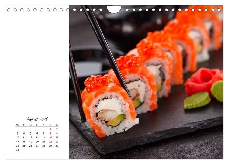 Produktbild: Sashimi und Sushi. Japans K&ouml;stlichkeiten (Wandkalender 2026 DIN A4 quer), CALVENDO Monatskalender