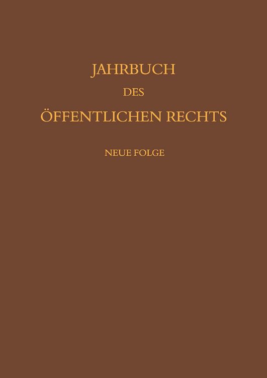 Produktbild: Jahrbuch des &ouml;ffentlichen Rechts der Gegenwart. Neue Folge