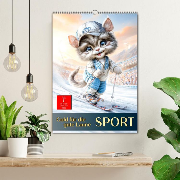 Produktbild: Sport, Gold f&uuml;r die gute Laune (Wandkalender 2026 DIN A2 hoch), CALVENDO Monatskalender