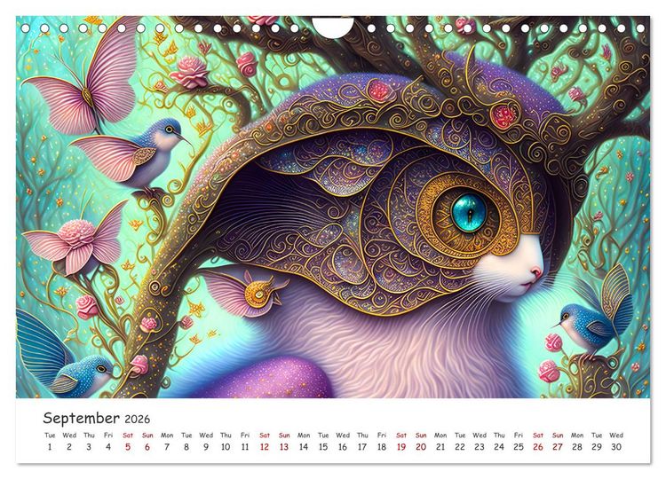 Produktbild: Fabulous creatures - In the land of mythical creatures (Wall Calendar 2026 DIN A4 landscape), CALVENDO 12 Month Wall Calendar