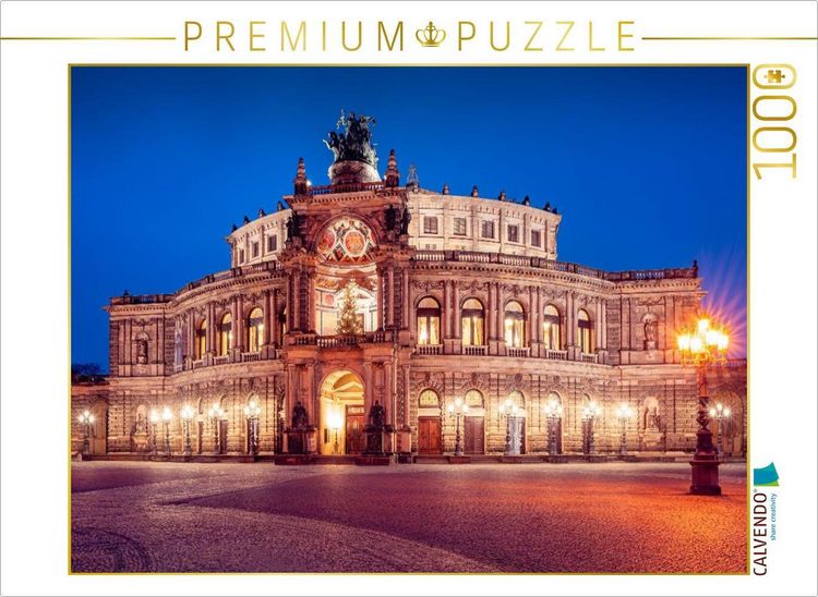 Produktbild: CALVENDO Puzzle Semperoper in Dresden | 1000 Teile Lege-Gr&ouml;&szlig;e 64x48cm Foto-Puzzle f&uuml;r gl&uuml;ckliche Stunden