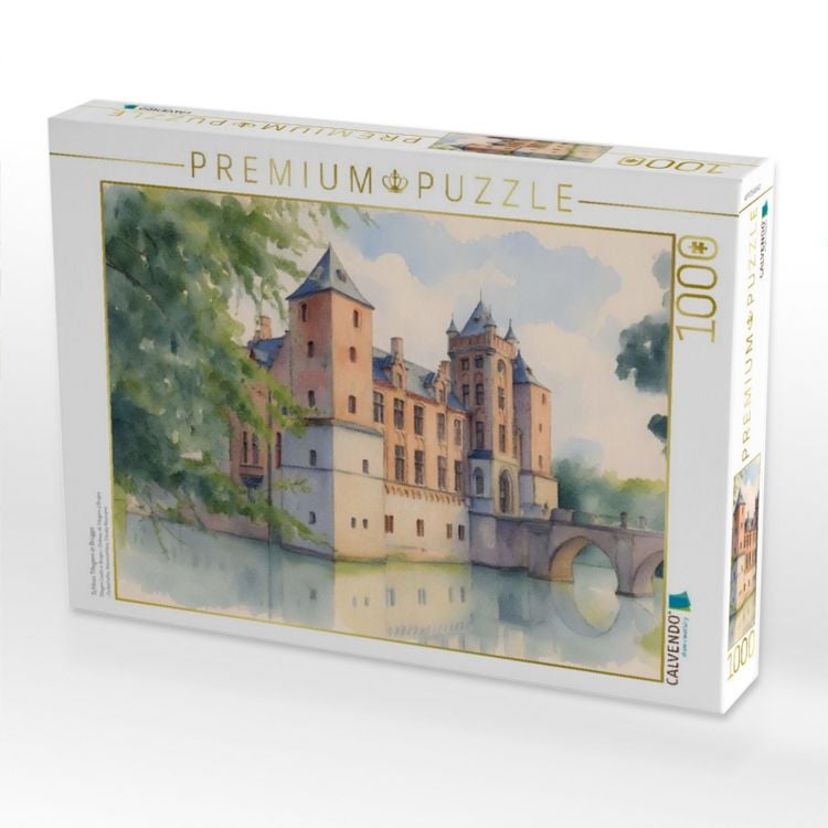 Produktbild: CALVENDO Puzzle Schloss Tillegem in Br&uuml;gge | 1000 Teile Lege-Gr&ouml;&szlig;e 64x48cm Foto-Puzzle f&uuml;r gl&uuml;ckliche Stunden