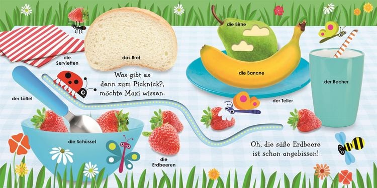 Produktbild: Mein buntes Fingerspuren-Buch. Entdecke erste W&ouml;rter mit Maxi