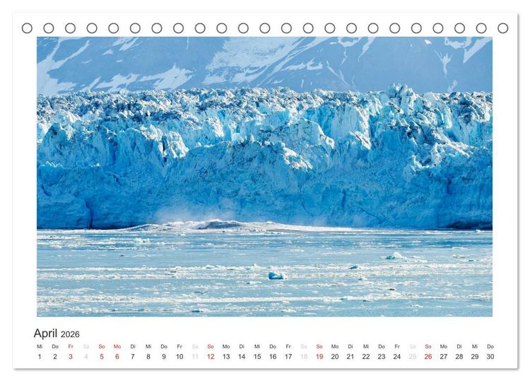 Produktbild: ALASKA Gletscher EIS (Tischkalender 2026 DIN A5 quer), CALVENDO Monatskalender