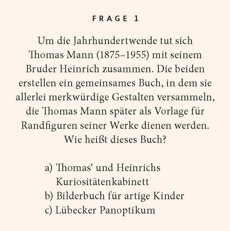 Produktbild: Thomas Mann-Quiz