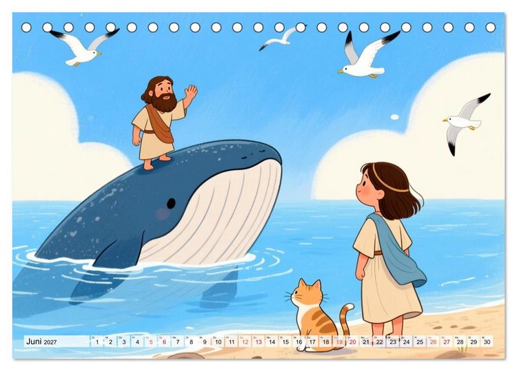 Produktbild: Luna, Minka und die Bibel (Tischkalender 2027 DIN A5 quer), CALVENDO Monatskalender