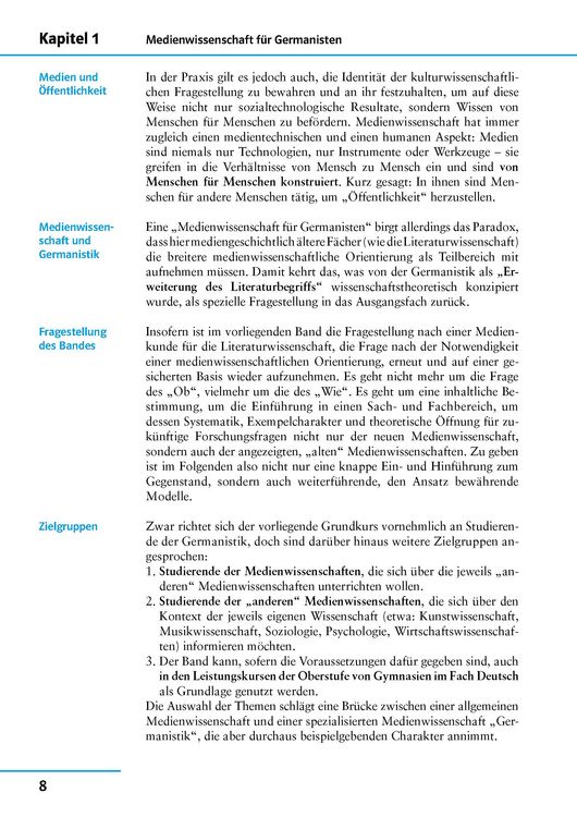 Produktbild: Uni-Wissen Germanistik/GK Medienwissenschaften