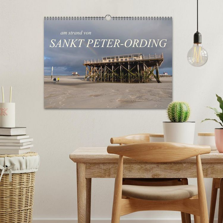 Produktbild: am strand von SANKT PETER-ORDING (Wandkalender 2026 DIN A3 quer), CALVENDO Monatskalender