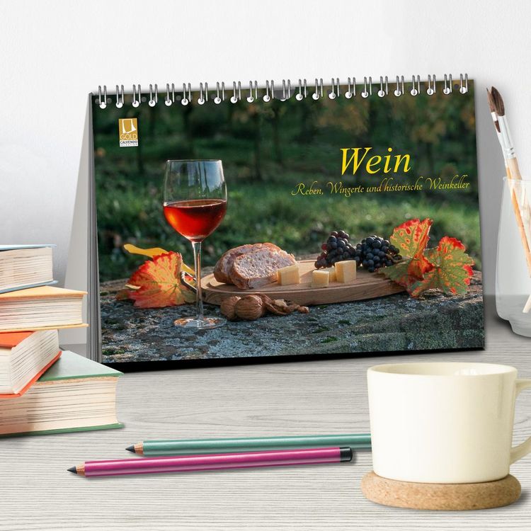 Produktbild: Wein - Reben, Wingerte und historische Weinkeller (Tischkalender 2026 DIN A5 quer), CALVENDO Monatskalender