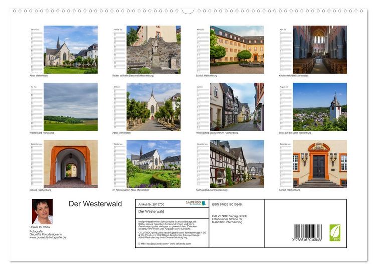 Produktbild: Der Westerwald (hochwertiger Premium Wandkalender 2026 DIN A2 quer), Kunstdruck in Hochglanz