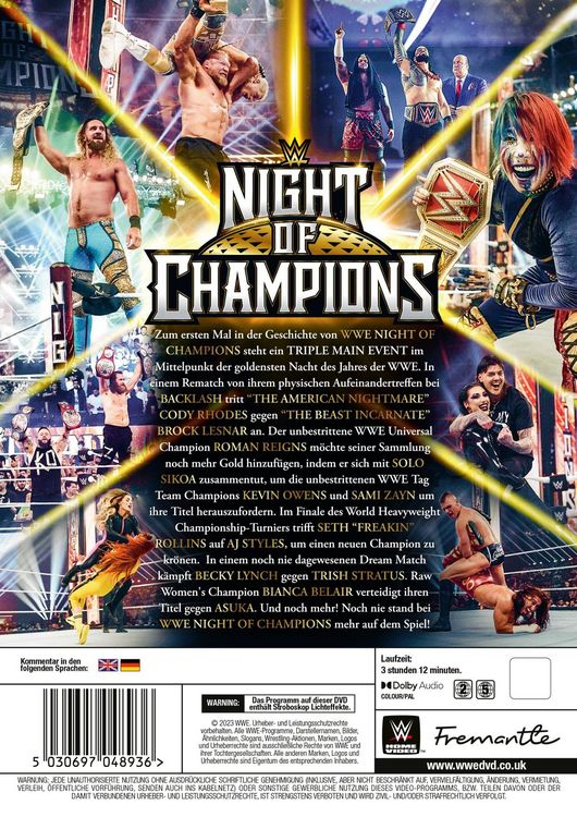 Produktbild: WWE: NIGHT OF CHAMPIONS 2023 (DVD)