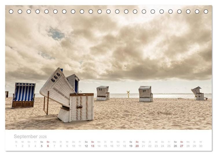Produktbild: Sehnsucht Sylt (Tischkalender 2026 DIN A5 quer), CALVENDO Monatskalender