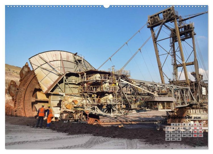 Produktbild: Giganten im Tagebau Garzweiler II (Wandkalender 2026 DIN A2 quer), CALVENDO Monatskalender