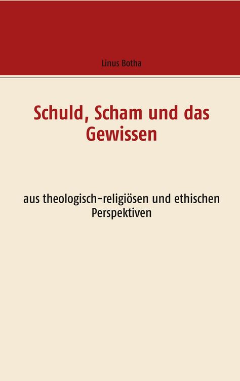 Produktbild: Schuld, Scham und das Gewissen
