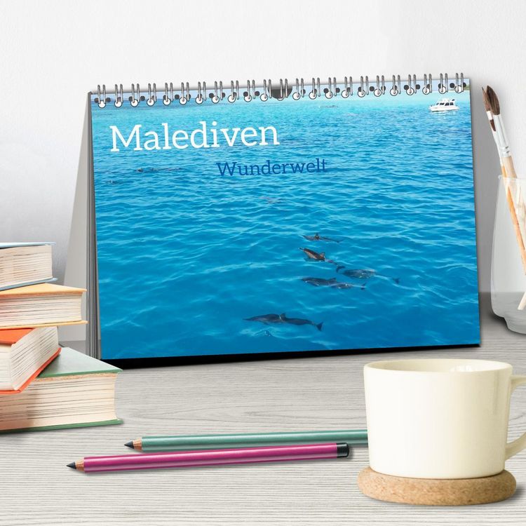 Produktbild: MALEDIVEN Wunderwelt (Tischkalender 2026 DIN A5 quer), CALVENDO Monatskalender