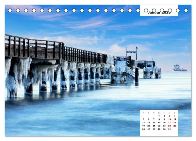 Produktbild: R&uuml;gen Panorama (Tischkalender 2026 DIN A5 quer), CALVENDO Monatskalender