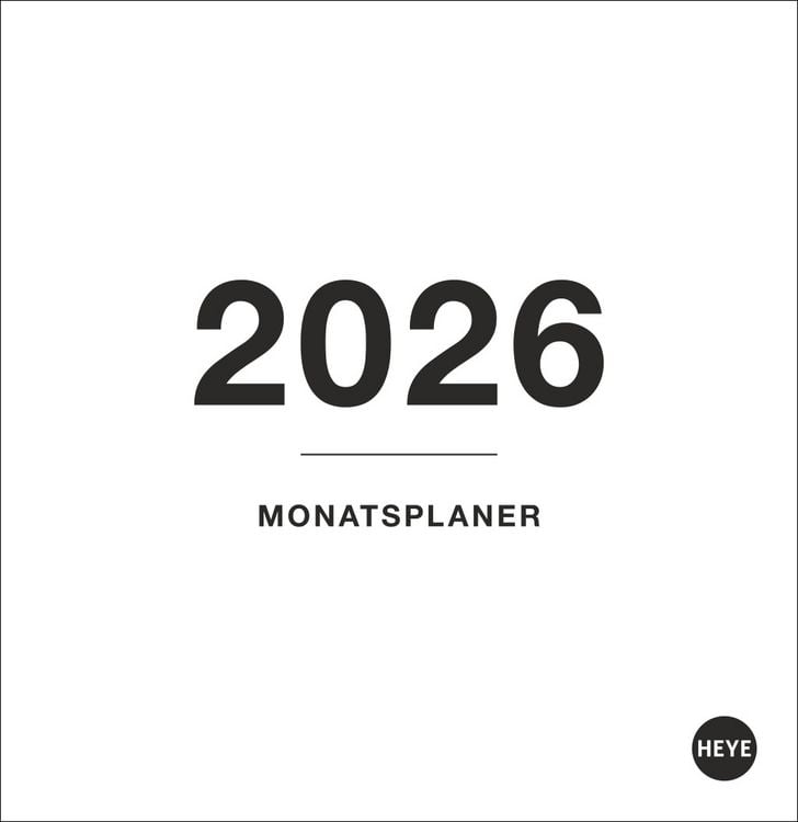 Produktbild: Black&White Monatsplaner zum Aufstellen 2026