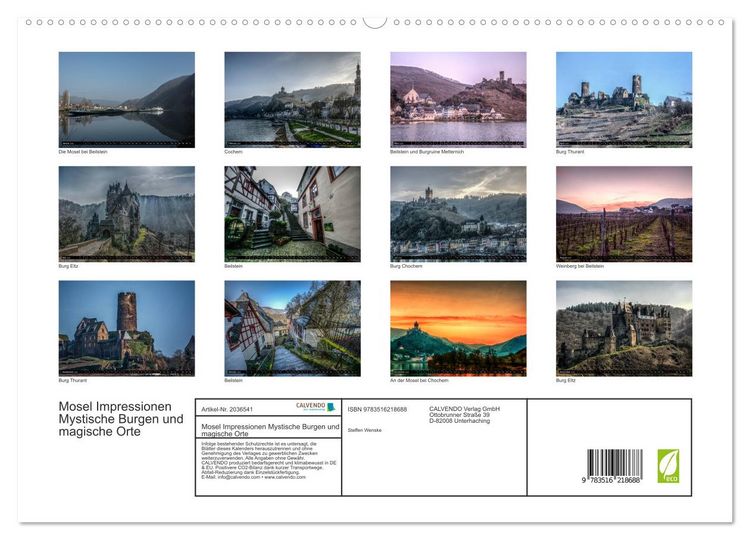 Produktbild: Mosel Impressionen Mystische Burgen und magische Orte (hochwertiger Premium Wandkalender 2026 DIN A2 quer), Kunstdruck in Hochglanz