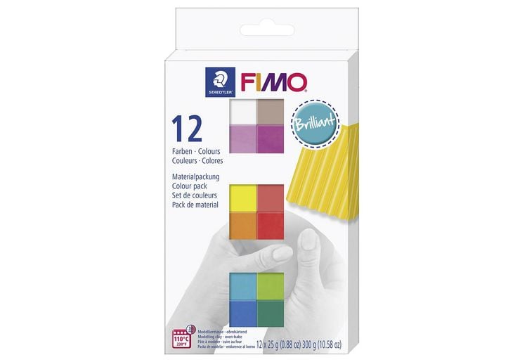 Produktbild: STAEDTLER FIMO ofenh&auml;rtende Modelliermasse FIMO soft 8023 Brilliant Colours, 12 x 25g Halbbl&ouml;cken