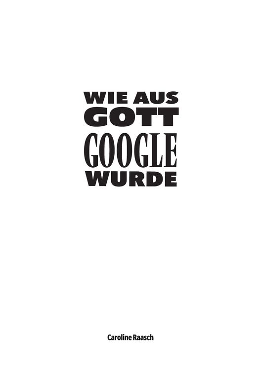 Produktbild: Wie aus Gott Google wurde
