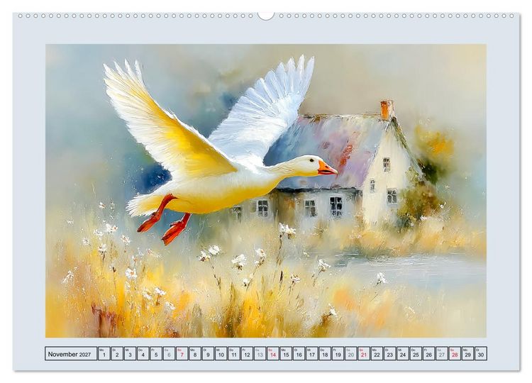 Produktbild: G&auml;nse. Geselliges Schnattern in der Natur (Wandkalender 2027 DIN A2 quer), CALVENDO Monatskalender