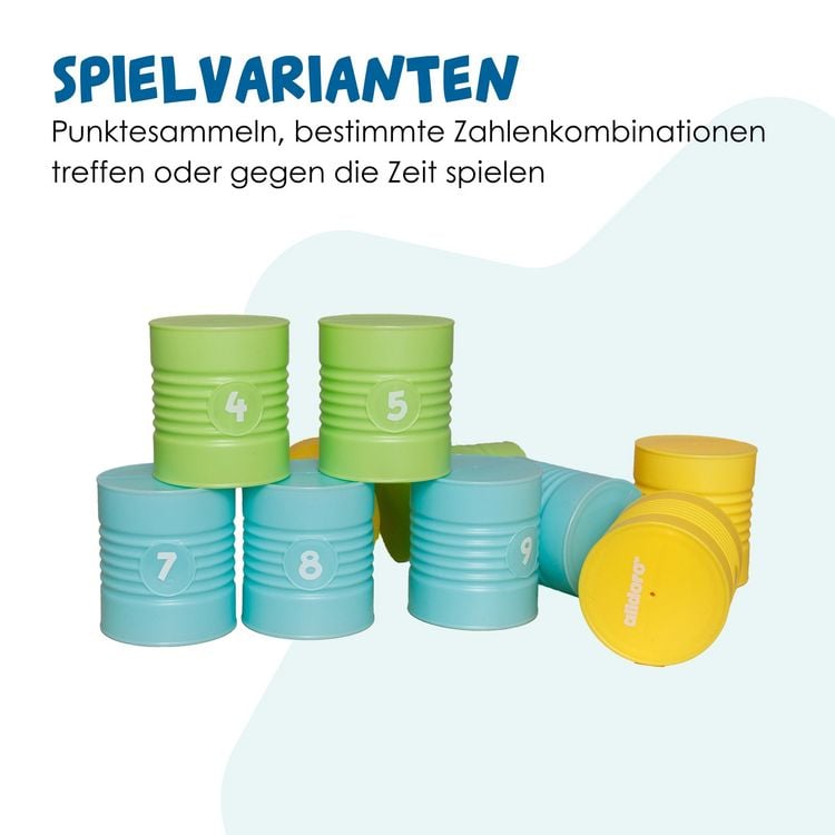 Produktbild: alldoro - Dosenwerfen, Wurfspiel f&uuml;r Kinder