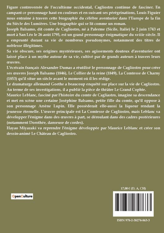 Produktbild: Moi, Cagliostro, espion, franc-ma&ccedil;on, escroc, faussaire et mage