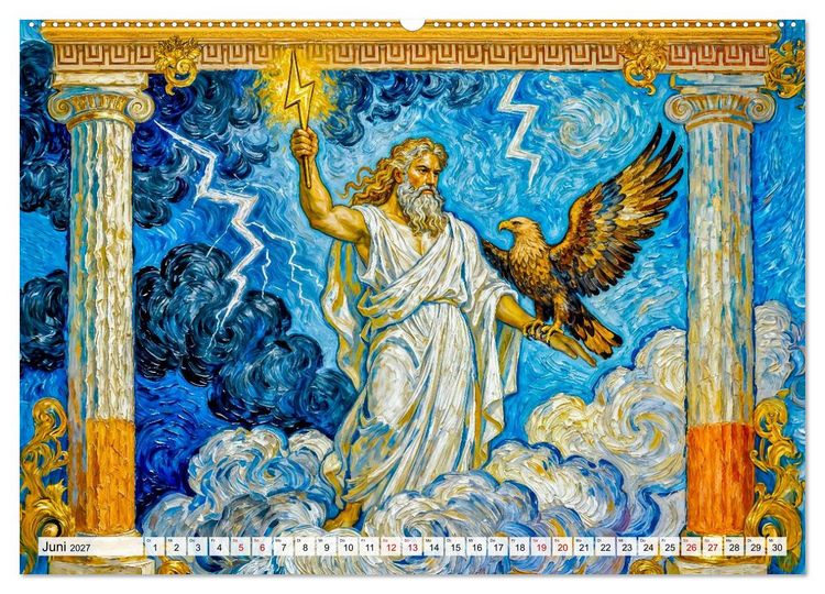 Produktbild: Die G&ouml;tter des Olymps - Die G&ouml;tter der Antike in epischen Bildern (hochwertiger Premium Wandkalender 2027 DIN A2 quer), Kunstdruck in Hochglanz