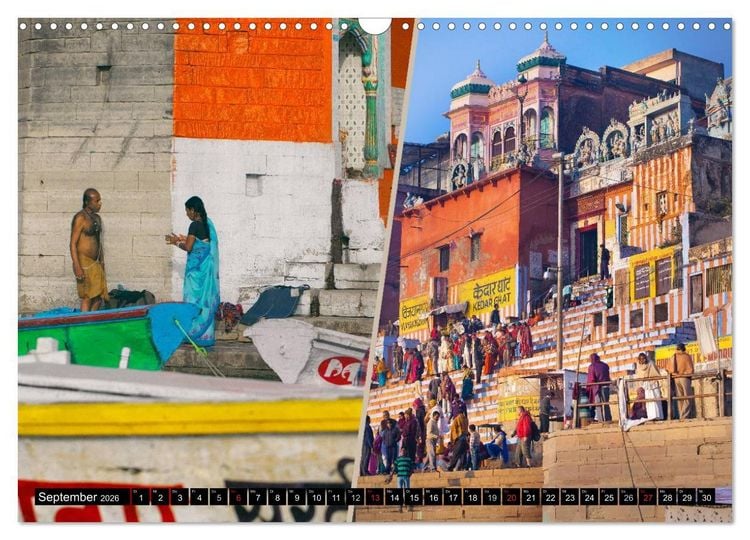 Produktbild: INDIEN Menschen Farben Impressionen (Wandkalender 2026 DIN A3 quer), CALVENDO Monatskalender
