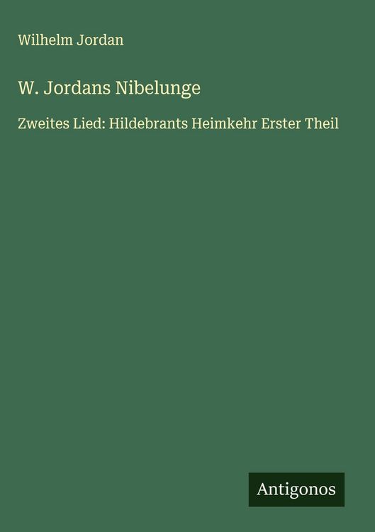 Produktbild: W. Jordans Nibelunge
