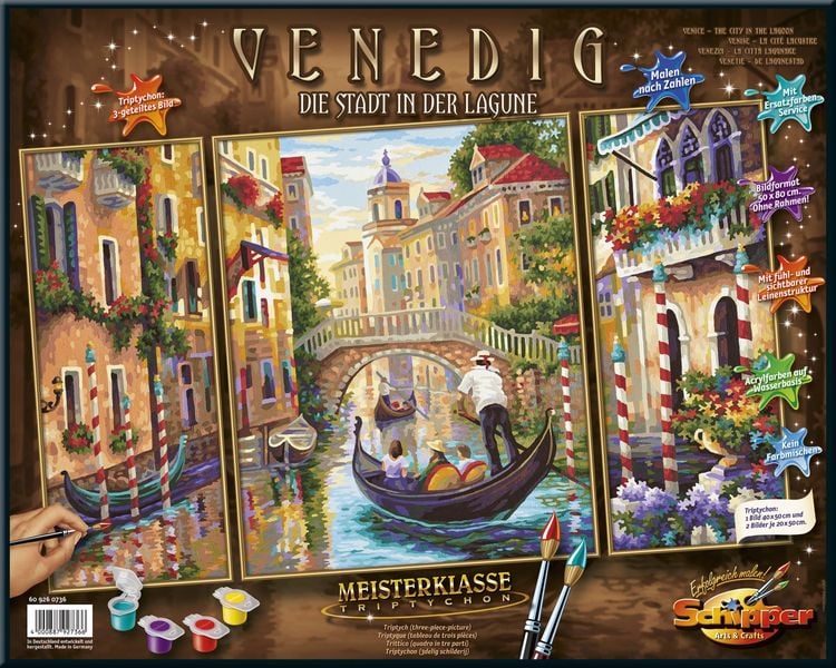Produktbild: Schipper Malen-nach-Zahlen - Meisterklasse Triptychon - Venedig - Die Stadt in der Lagune