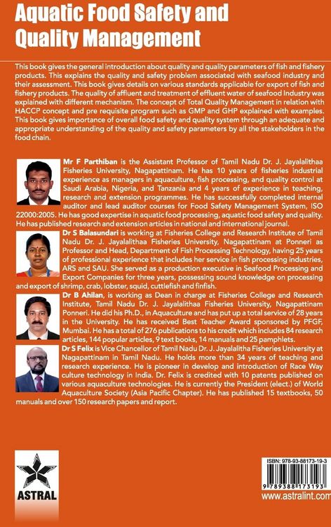 Produktbild: Aquatic Food Safety and Quality Management