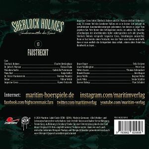 Produktbild: Sherlock Holmes - Sonderermittler der Krone - Faustrecht,1 Audio-CD