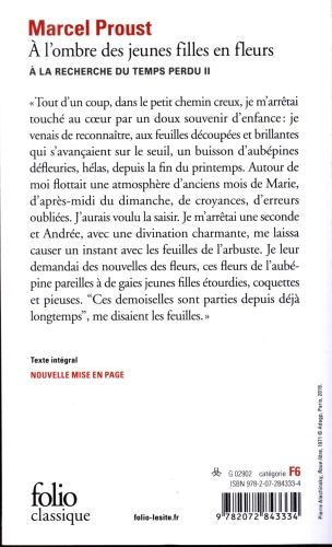 Produktbild: A la recherche du temps perdu 2. A l' ombre des jeunes filles en fleurs