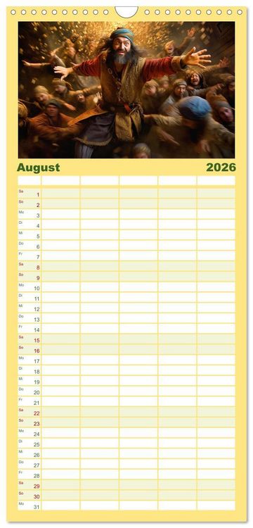 Produktbild: Familienplaner 2026 - Zauberhafte M&auml;rchen aus aller Welt mit 5 Spalten (Wandkalender, 21 x 45 cm) CALVENDO