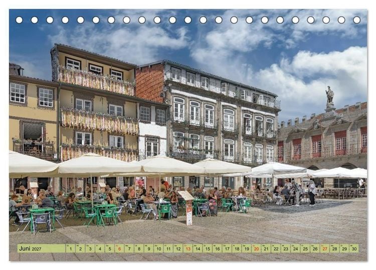 Produktbild: Cidade Guimar&atilde;es (Tischkalender 2027 DIN A5 quer), CALVENDO Monatskalender