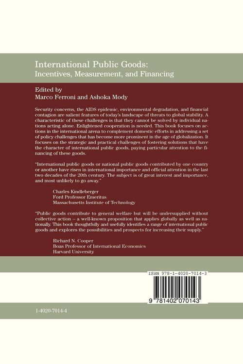 Produktbild: International Public Goods