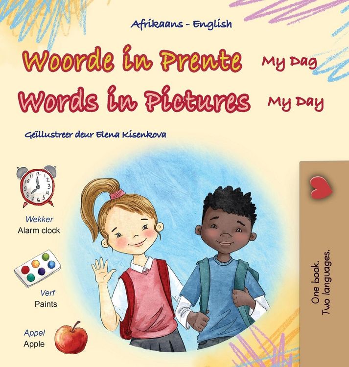 Produktbild: Words in Pictures - My Day (Afrikaans English Bilingual Children's Book)