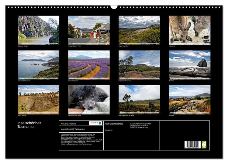 Produktbild: Inselsch&ouml;nheit Tasmanien (Wandkalender 2026 DIN A2 quer), CALVENDO Monatskalender