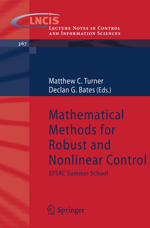 Produktbild: Mathematical Methods for Robust and Nonlinear Control
