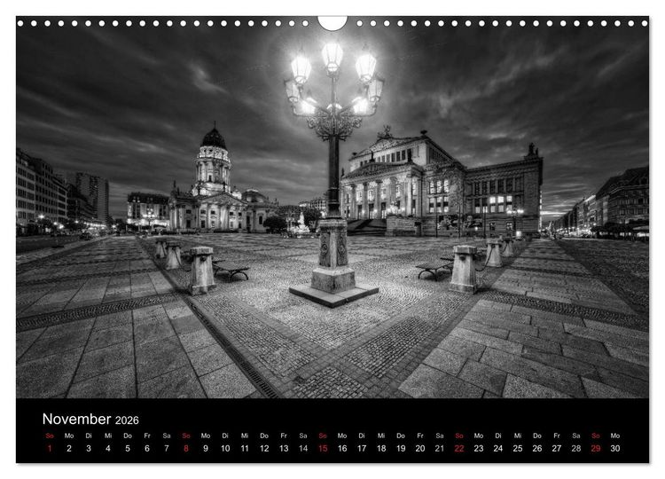 Produktbild: Berlin Monochrome (Wandkalender 2026 DIN A3 quer), CALVENDO Monatskalender