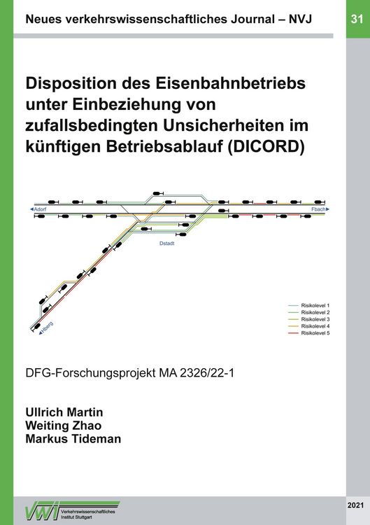 Produktbild: Disposition des Eisenbahnbetriebs unter Einbeziehung von zufallsbedingten Unsicherheiten im k&uuml;nftigen Betriebsablauf (DICORD)